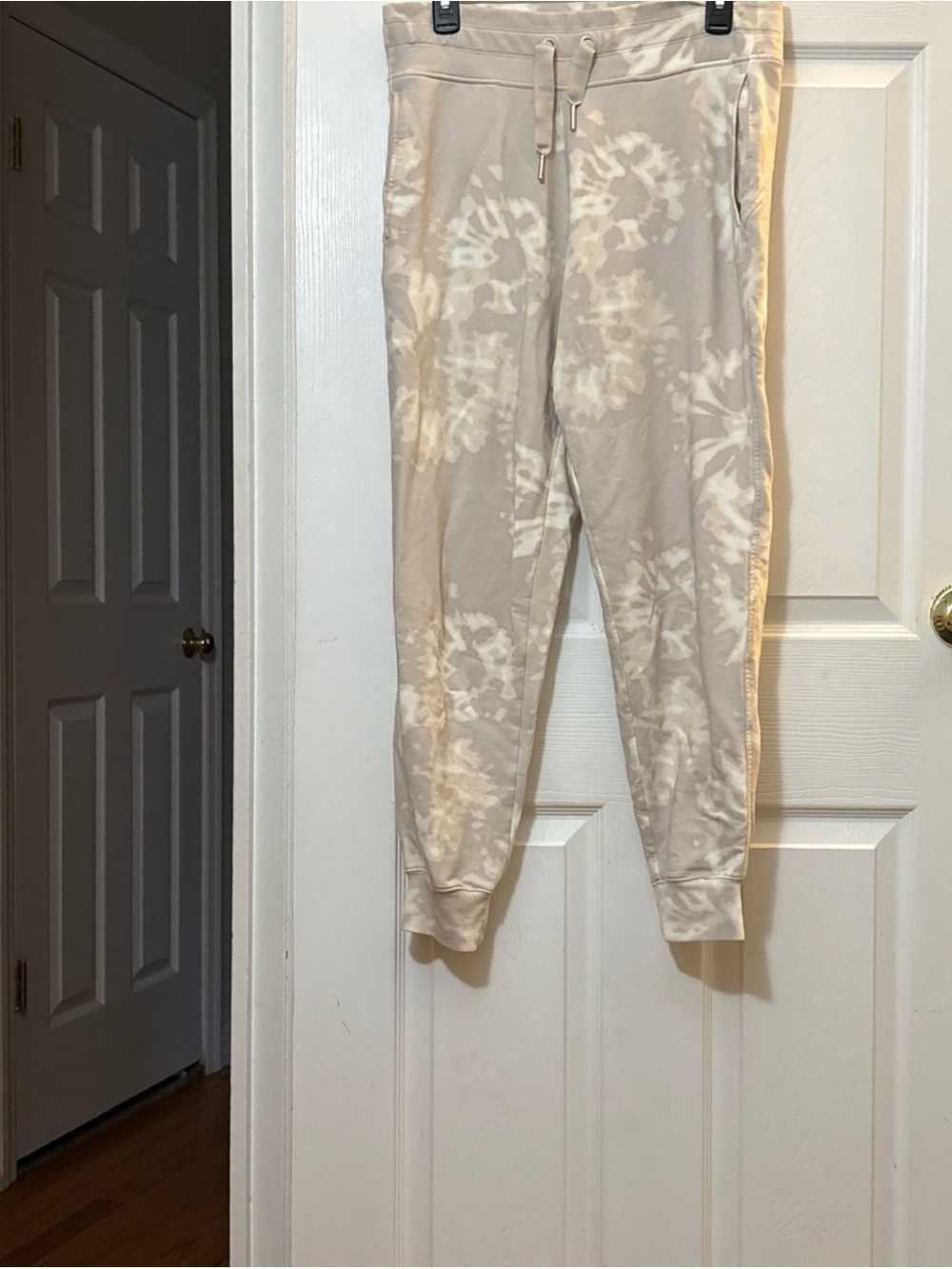 Kids Tie-Dye Jogger Pants - Cream/White